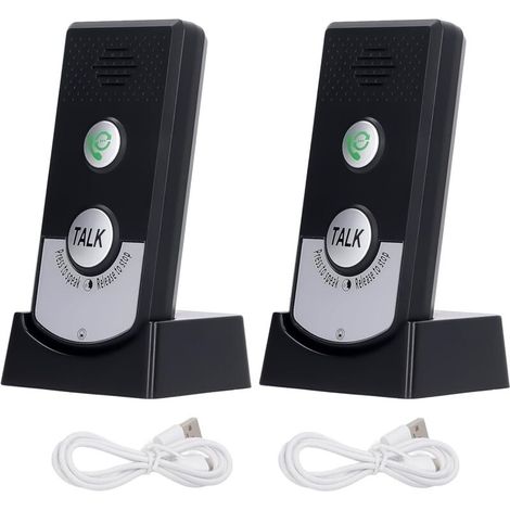 Interphone Sans Fil à 2 Voies Longue Portée Système D'Interphone Interphone Vocal pour Maison et Bureau avec Mode Appel et Communication Bidirectionnelle (1/5)