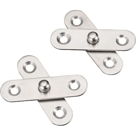 Kaelt - Lot de 8 charnières de porte pivotantes à 360° en acier inoxydable 57 mm x 16 mm (1/5)