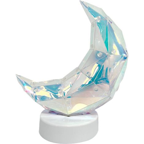 Lampe de chevet USB motif aurore boréale LED colorée 3000-6000K 3,5W base ABS givré PET tactile 18x14,5x14,5cm 400g pour chambre enfant salon (1/3)