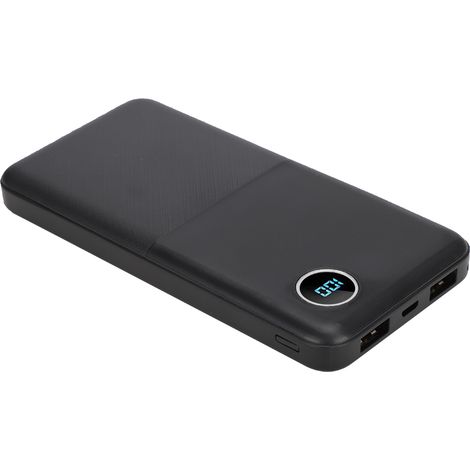 Batterie externe mobile 10 000 mAh avec interface USB-C, affichage numérique et charge rapide. (1/5)