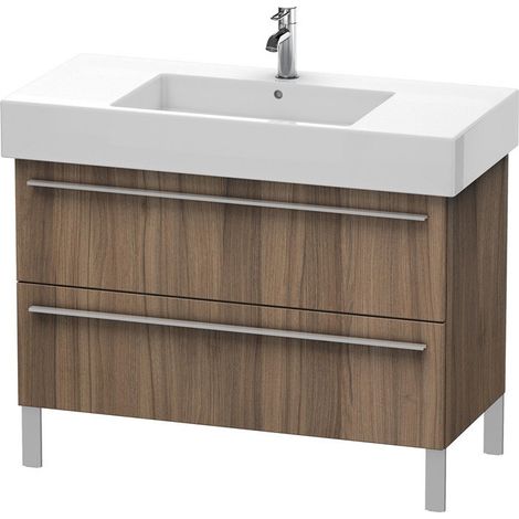 Unità Duravit X-Large Vanity da parete 6544, 2 cassettoni, 1000 mm per Vero 032910 (non lucidato), Colore (anteriore/corpo): Decorazione naturale in noce - XL654407979