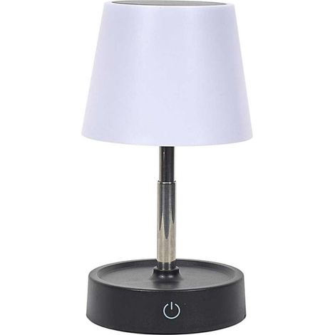 Lampe à Poser Télescopique Tactile "Rechargeable" 29cm Blanc (1/5)