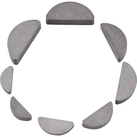 Kit de 80 clés Woodruff en métal, assortiment de clés demi-lune de différentes tailles pour fixations, industrie mécanique (1/5)
