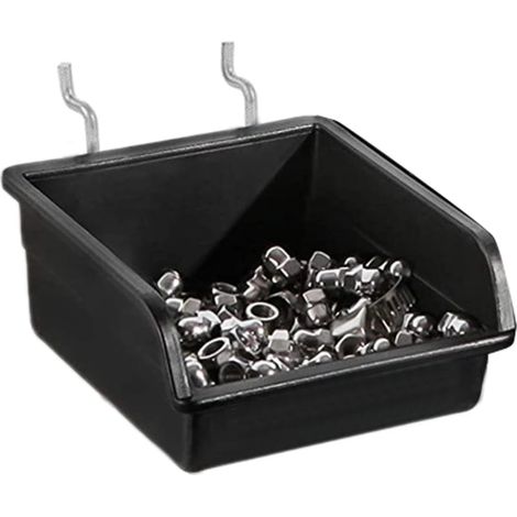 Solution de rangement simple et efficace pour panneau à outils, boîte de rangement à outils noire (1/5)