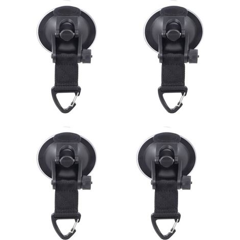 4 Pièces,Ancrage à ventouse robuste,noir Ancre à Ventouse,Voiture Multifonctionnelle Ventouse, pour Tentes Latéral de Voiture Accessoire de Bâche de Camping