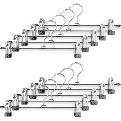 Lot de 30 Cintres, Crochet Rotatif, Pince Réglable, Acier Inoxydable, Pour Armoire (1/5)