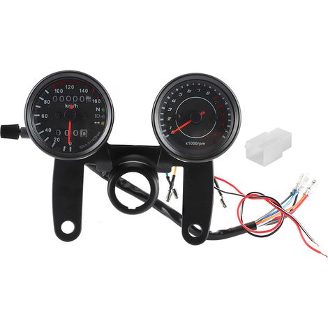 Compteur kilométrique LED universel pour moto, tachymètre, compteur de vitesse, Instrument 12V