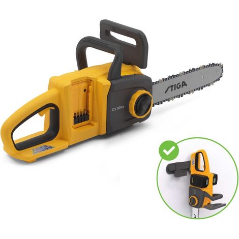 STIGA CS 300e Cordless Chainsaw 12' (Bare Tool) – 2x20V Battery Powered, 265mm Max Cut, On-Board Charging, Wall-Mount Storage, Quick Chain Tensioning (1/5)