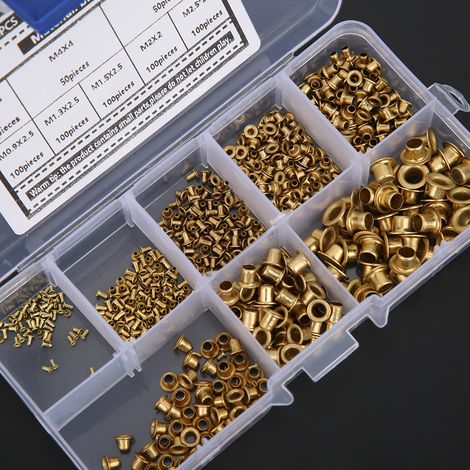 Kit de 650 rivets métalliques creux pour boutonnières (1/5)