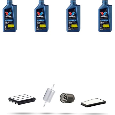 Kit tagliando 4 FILTRI e 4L OLIO compatibile con Chevrolet Evanda 2.0i 16V 96 kw dal 2002 (1/5)