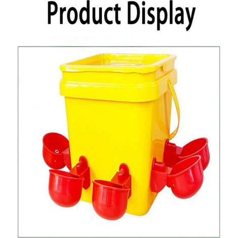 Abreuvoir automatique pour poules, lot de 8, 6,5 x 4 cm, remplissage continu, fixation réservoir ou tube PVC (1/4)