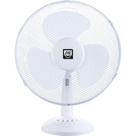 Ventilateur de table SHE 40 cm, 3 vitesses, oscillant, 40 W (1/2)