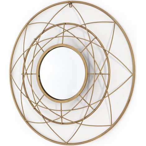 Miroir 78x8x78 Métal Doré (1/3)