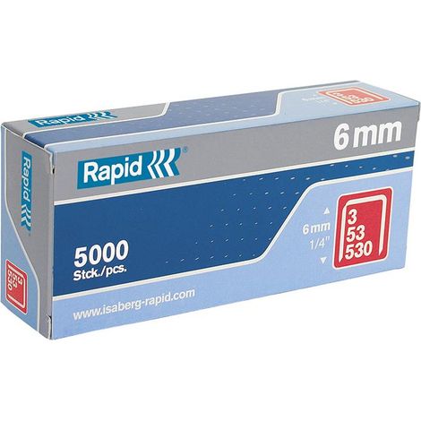 53/6B 6Mm Galvanised Staples Box 5000