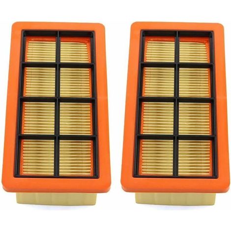 Lot de 2 filtres plats plissés pour aspirateur à cendres Kärcher 6.415-953.0 AD2 AD3 AD4 Premium AD 3.000, AD 3.200 Filtre de Nettoyage de poussière de poussière Filtre d'aspirateur (1/4)
