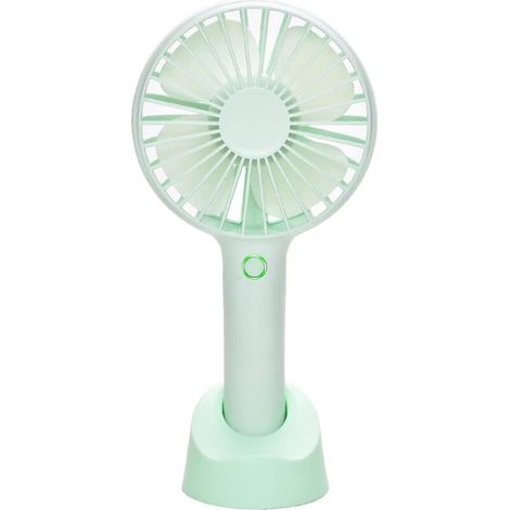 vert-mini Ventilateur Portatif Portable Usb Rechargeable Main Avec Ventilateur Main Avec Base, Batterie 2500mah, 4 Modes Pour La Maison, Le Bure (1/5)