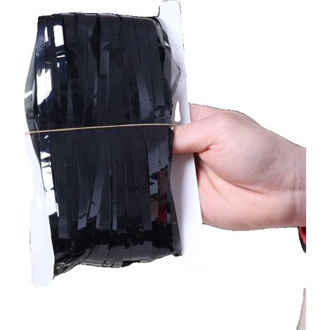 Cortina de fondo para fiestas, flecos metalizados, decoración de lentejuelas, negro-a, paquete de 2-b (1/2)