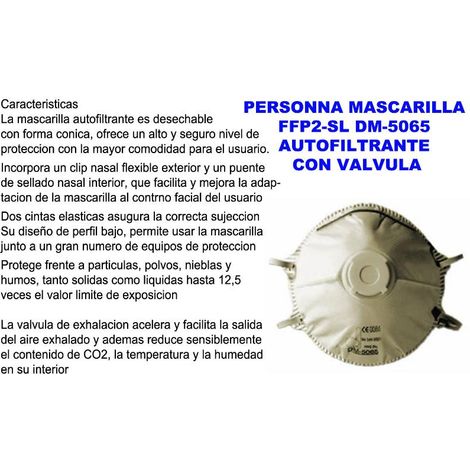 finstock abe mascarilla 5065 ffp2 nr d con valvula en149 2001 (caja 10 unidades)