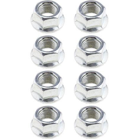 8pcs Écrous à Bride pour Axe de Roue de Vélo 3/8" (9.5mm) pour Roues Avant et Arrière Vélos Enfants VTT Hybrides (1/5)