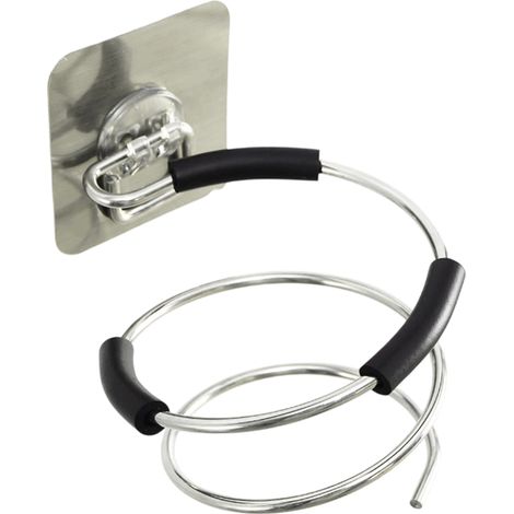 Soporte Para Secador De Pelo - Acero Inoxidable Sin Perforación - Adhesivo Fuerte - Para Baño - 1 Unidad (1/5)