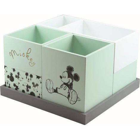 Set Scrivania Topolino Contenitori in Legno (1/2)