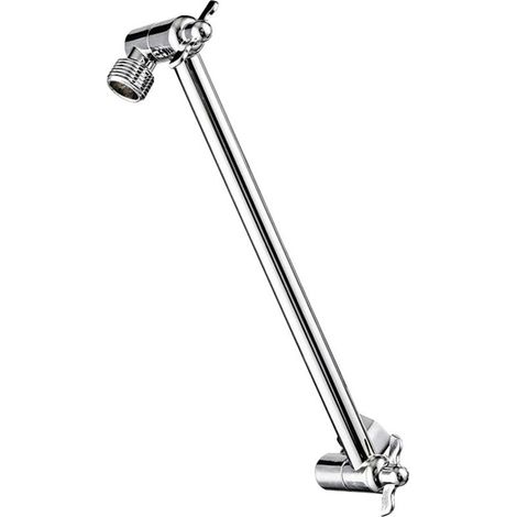 Extension de pomme de douche chromée, bras d'extension de douche de 9 pouces, bras d'extension de pomme de douche réglable (1/4)