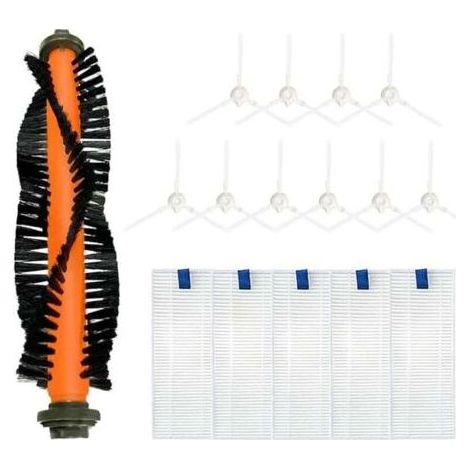 Ensemble de 16 brosses latérales principales pour aspirateurs robots Explorer Série 20 RG687 RR682 RR687 RR688, 1 brosse rotative (1/4)