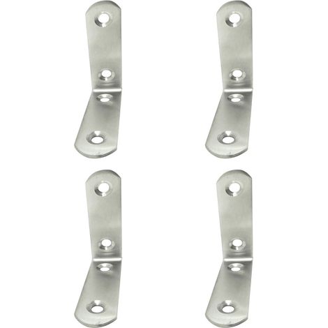 Verstärkungswinkel "AN24" 60x60x19mm aus Edelstahl (4 Stück, inkl. Schrauben)