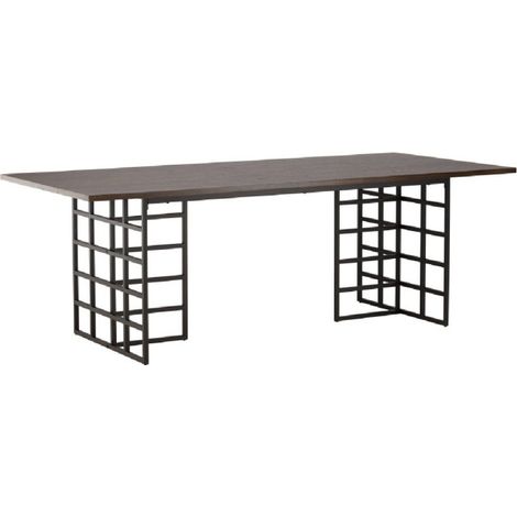 Table à Manger Design "Ystad" 220cm Marron (1/5)