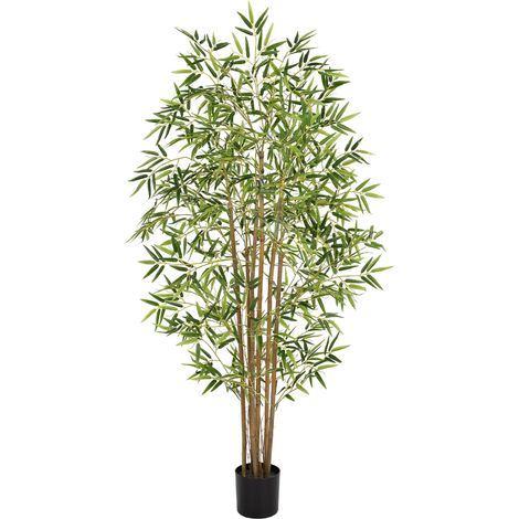 Bambù artificiale da 120 cm in vaso, pianta sintetica decorativa verde per casa, ufficio e soggiorno, pianta da interno che non richiede manutenzione (1/5)
