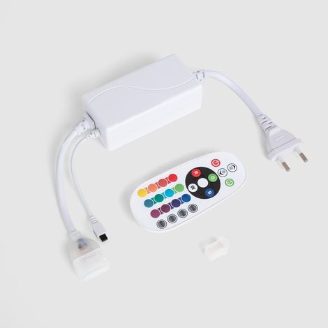 Controlador para Tira LED Neón Regulable 220V RGB N-FLEX8 con Mando IR RGB (1/3)