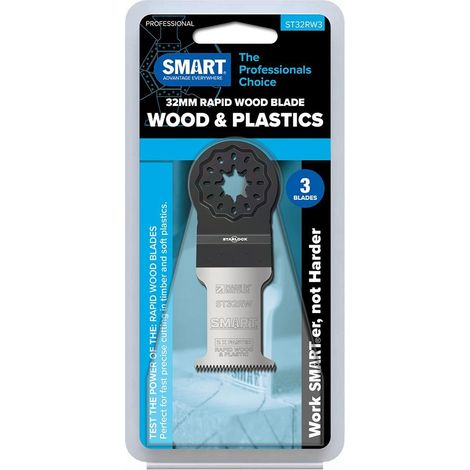 SMART ST32RW1 Starlock 32mm Rapid Wood Multi Tool Blades Pack Of 3