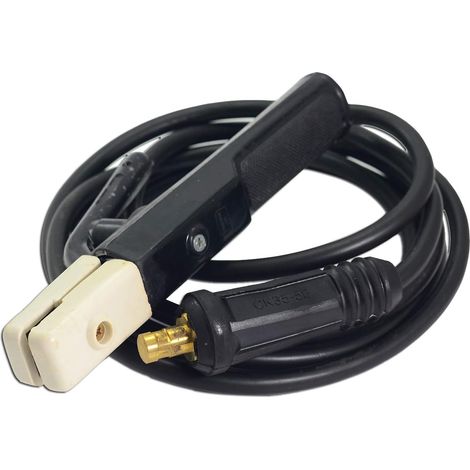 Pince à électrode pour soudure à l'arc 300 ampères, câble de connexion avec fil de 25 mm², fiche DKJ35-50 mm², longueur de 5 mètres, pour soudure à l'arc manuelle MMA (1/5)