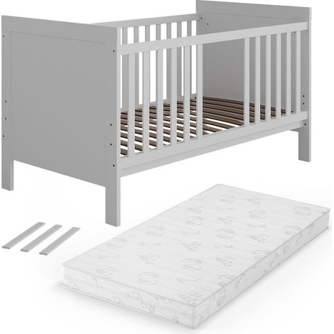 Cuna para bebé Ajaton, Blanco, 144.4 x 83 cm con colchón, Vitalispa