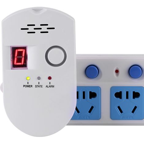 LCD-Leckage-Alarmsensor für Flüssiggas (LPG), Erdgas (LNG), Kohle und Erdgas (EU-Stecker) (1/5)