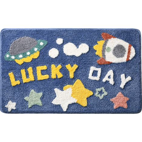 Tapis de bain absorbant antidérapant pour salle de bain et chambre, tapis moelleux pour sol intérieur (1/5)