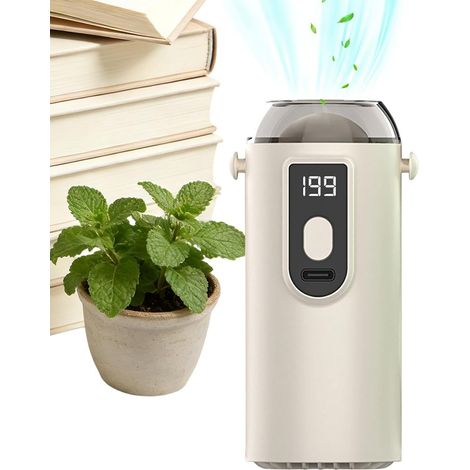 Ventilateur personnel avec clip, écran LED 5 vitesses avec cordon, ventilateur réfrigérant avec charge USB pour camion, berline, camping-car, vacances, camping, déplacement , plein air (1/5)