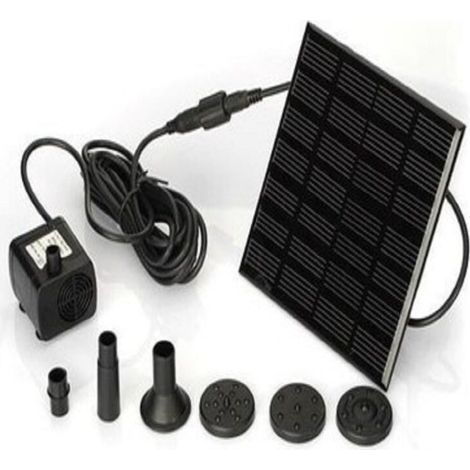 7V 1.2W Solar Fountain Pump – Flow Rate 200L/h – Lifting Height 110cm – 6 Nozzles for Custom Spraying (1/5)
