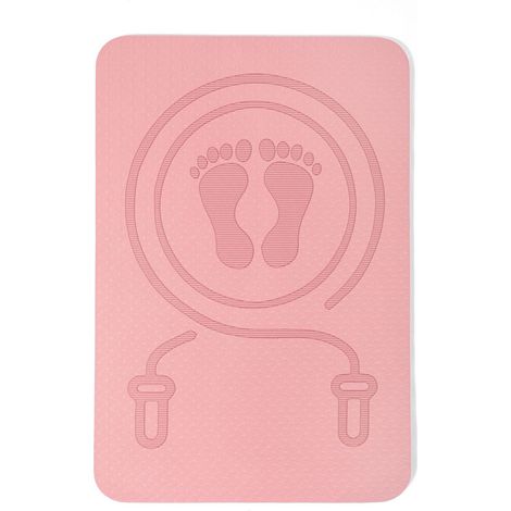 Springseilmatte (rosa), rutschfeste und stoßdämpfende Fitnessmatte, Heimfitnessgerät, 40 x 60 cm (1 cm dick)