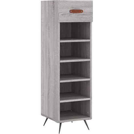 vidaXL Scarpiera Grigio Sonoma 30x35x105 cm in Legno Multistrato (1/5)
