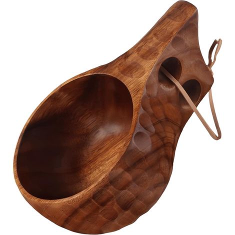 Mug en bois Kuksa, tasse à café originale de 200 ml, en bois naturel, mug nordique Kuksa idéal pour la randonnée, le camping ou (1/5)