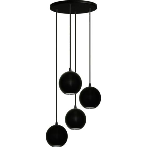 Helam MIDWAY Plafonnier Suspendu Cluster Noir 30cm