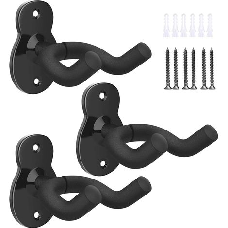 Lot de 3 supports muraux pour guitare, support mural pour guitare (1/5)