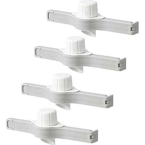 BRAVIX Alimentaire D'étanchéité Clips, Pince Fermeture Sachet, 4 Pcs Clip D'étanchéité de Sac avec Bec Verseur, pour Le Stockage et l'organisation de la Cuisine