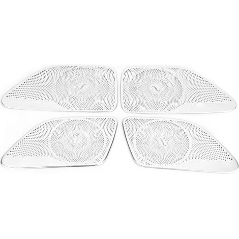 Ensemble de 4 baguettes de finition en alliage d'aluminium pour haut-parleurs de portières de voiture, compatibles avec Mercedes-Benz Classe S W222 (2014-2019). (1/5)