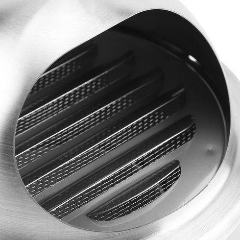 Grille de ventilation murale/plafond réglable en acier inoxydable, cache-conduit rond (1/5)