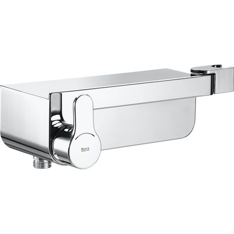 ROCA A5A2088C00 DECK Grifo Monomando Ducha con Repisa y Soporte de Ducha Integrado Cromo - ref: A5A2088C00