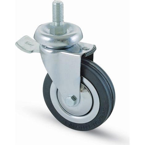 RUOTA CARRELLO D  80 MM 155/BIS-B PERNO 12MA FRENO- AVO- 1,0 pz
