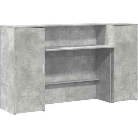 Maison Exclusive - Empfangstheke Betongrau 180x50x103,5 cm Holzwe