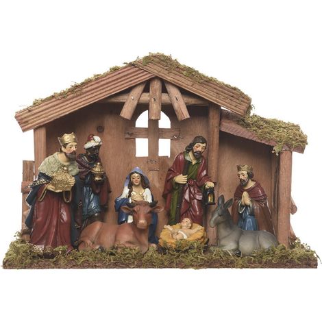 Naissance Bethléem 8 Figures 12cm 15x8x13cm (1/3)